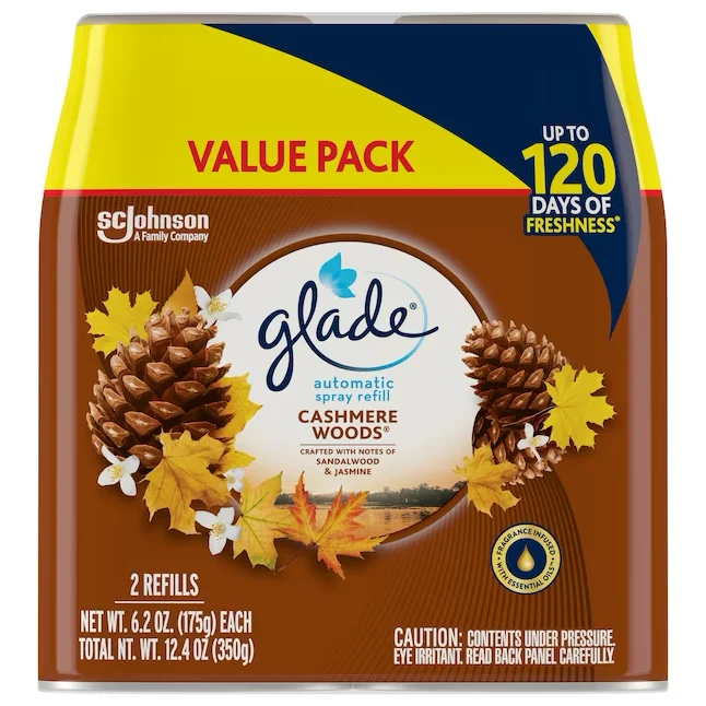 Glade Geautomatiseerd Refill 6.2-oz Cashmere Woods Refill Air Freshener (2-Pack)