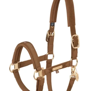 Heritage AW24 Faux Natuurleer Double Pin Headcollar Softshell Almond SHP