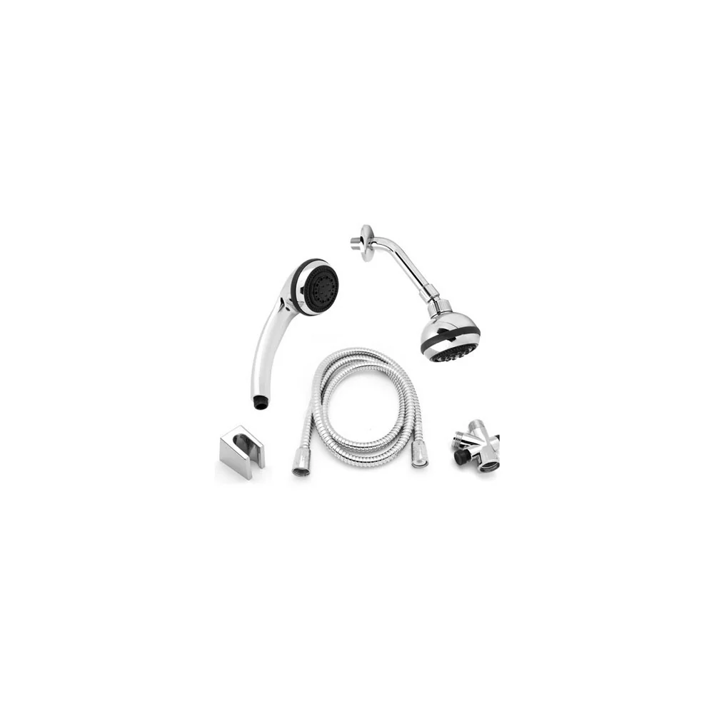 Kit 2 shower heads model 13502 complete 5-function showerhead, ABS diverter compatibel met VW Golf 7