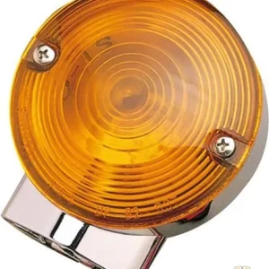 Late Touring Model Front Turn Signal Chrome Amber Dubbel Filament Harley-Davidson voor terreinvoertuigen