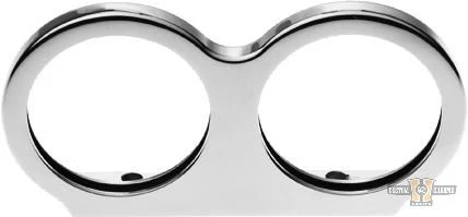 2 3/8" Mechanical Mini Tacho / Speedo Duaal Gauge Top Clamp Bracket Chrome Harley-Davidson