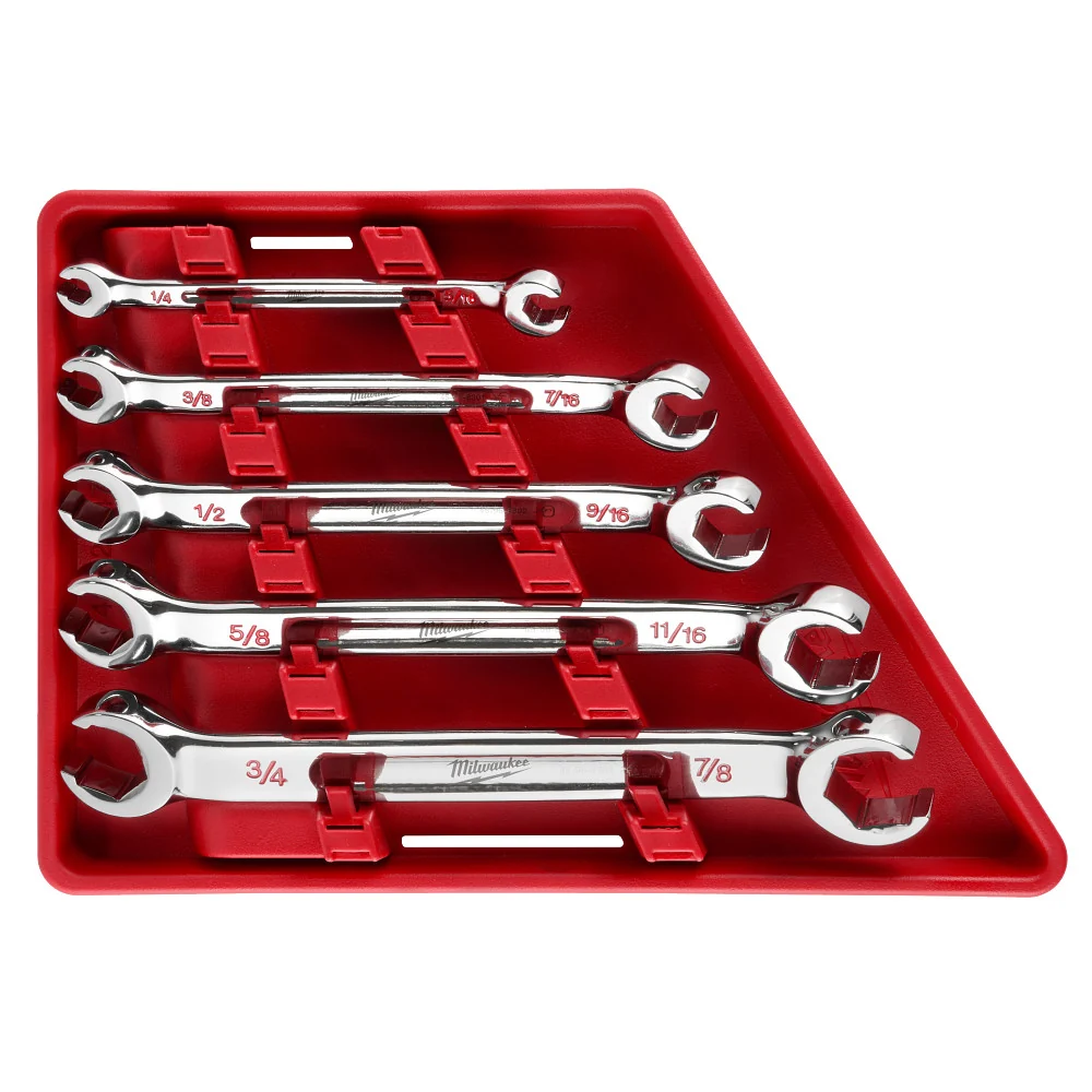 MILWAUKEE 5 PC. Dubbel End Flare Nut Wrench Set - SAE