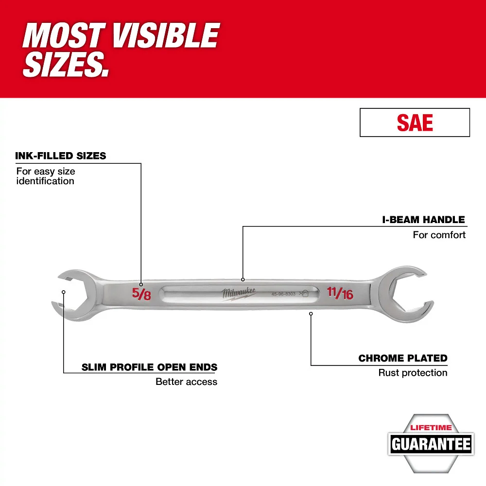 MILWAUKEE 5 PC. Dubbel End Flare Nut Wrench Set - SAE