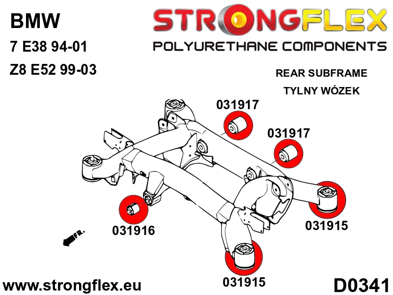 OEM Kwaliteit Rear diff mount – rear bush - BMW > Serie 7 > III E38|BMW > Z8 E52