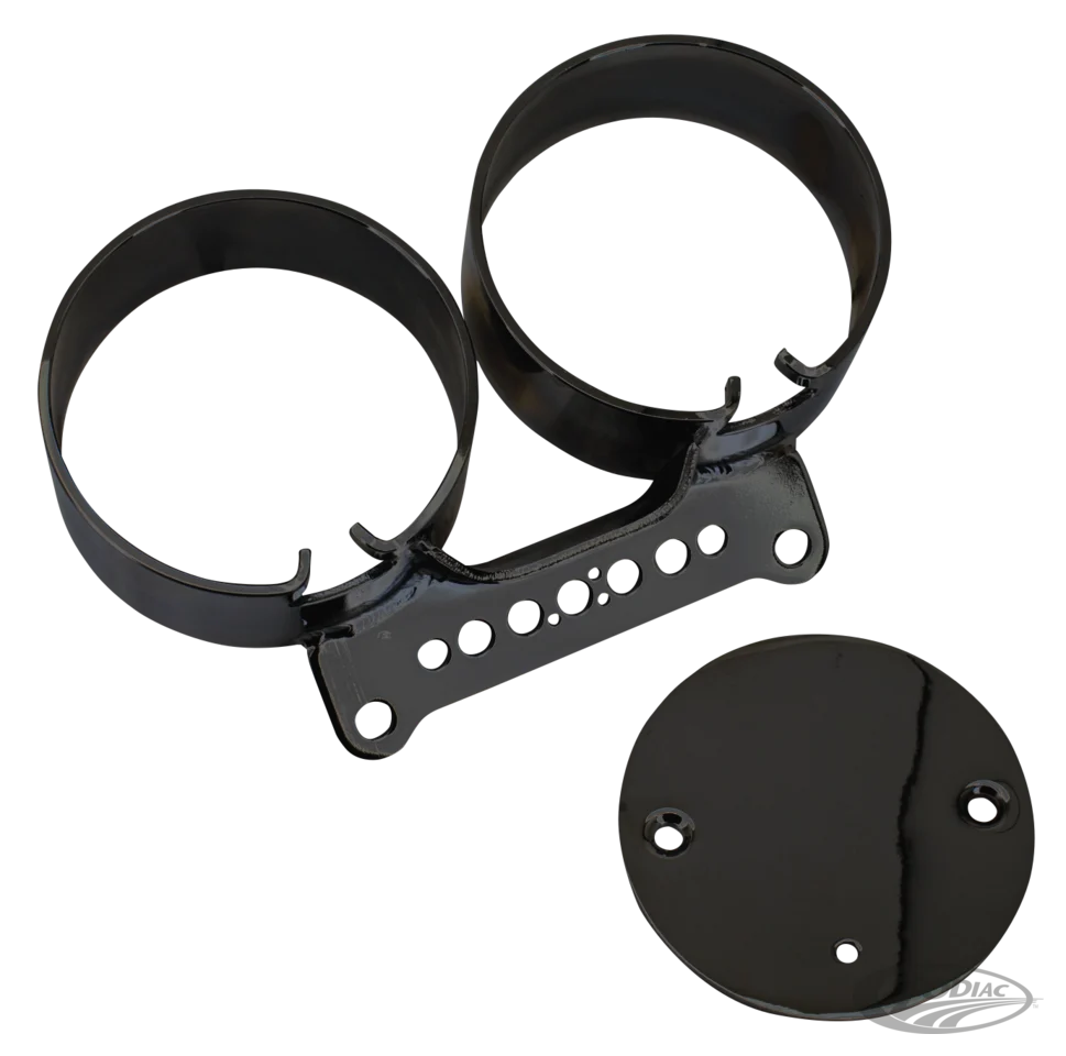 Ophangingsarm Soporte De Montaje De Doble Indicador Negro Para Harley-Davidson XL/FXR95-05