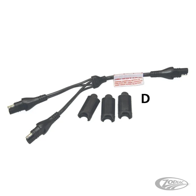 Optimate SAE Y-splitter to 2x SAE Harley-Davidson met TÜV-goedkeuring