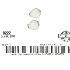 Paquete De 2 Abrazaderas Para Manguera De Combustible Harley-Davidson 10222 De 8 Mm