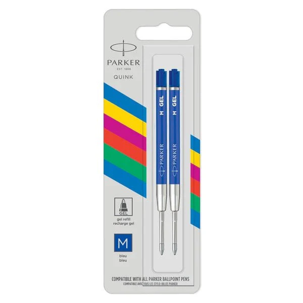 Parker Gel Ballpoint Refills - Zeeblauw - Medium (2 per pack)