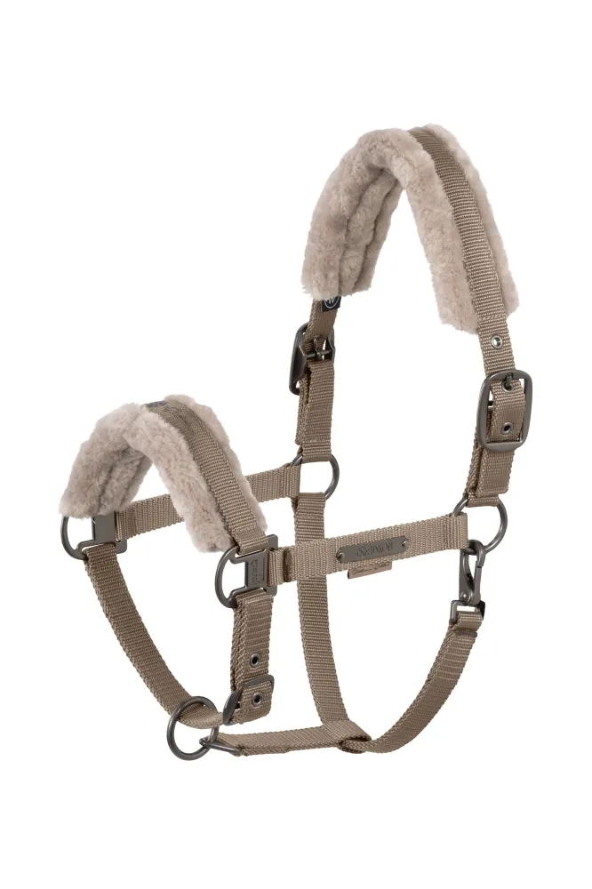 Platinum 25 Tweevoudig Pin Faux Fur Headcollar Smoky Taupe F