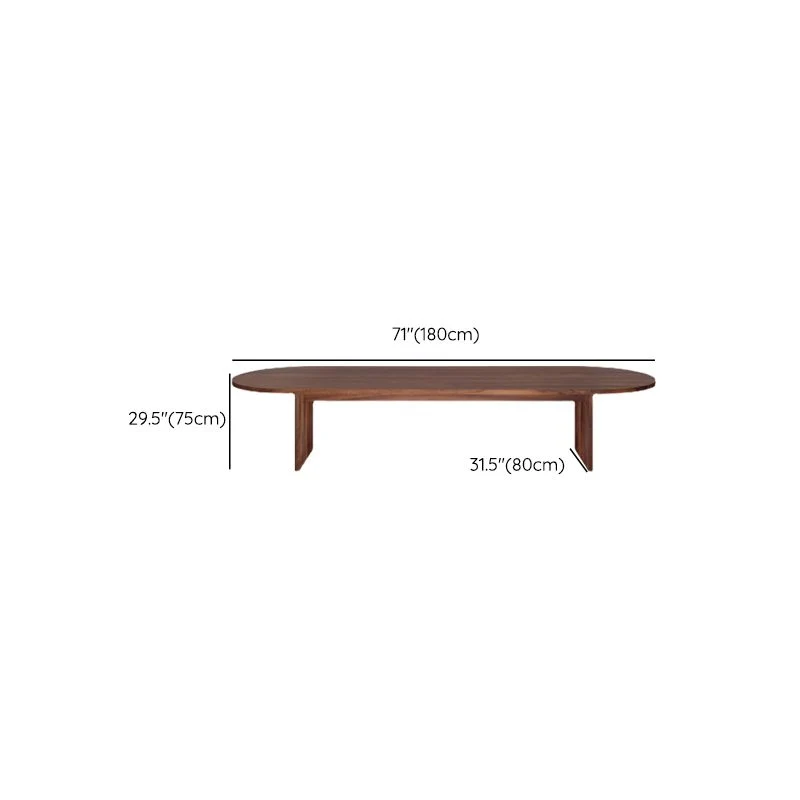 Professionele Klasse Modern Massief Wood Dining Table Oval Wooden Table Double Pedestal 55