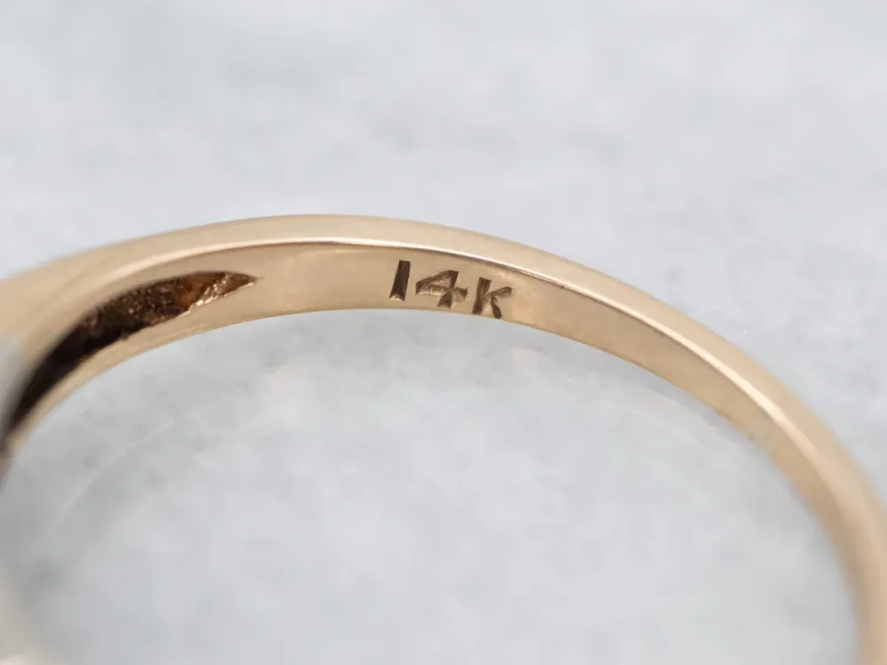 Professionele Klasse Retro Two Tone Gouden Diamond Engagement Ring