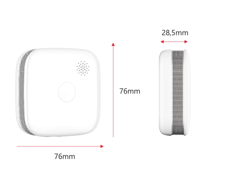 Professionele Klasse Set 2 interconnected smoke detectors 3V lithium battery - 5 years