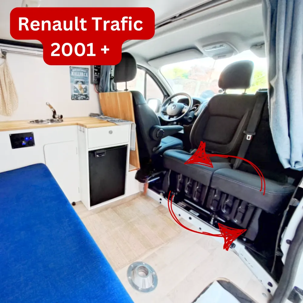 Renault Trafic 3rd Gen X82 (2014 - present) Kiravans Duo Passenger Seat Swivel