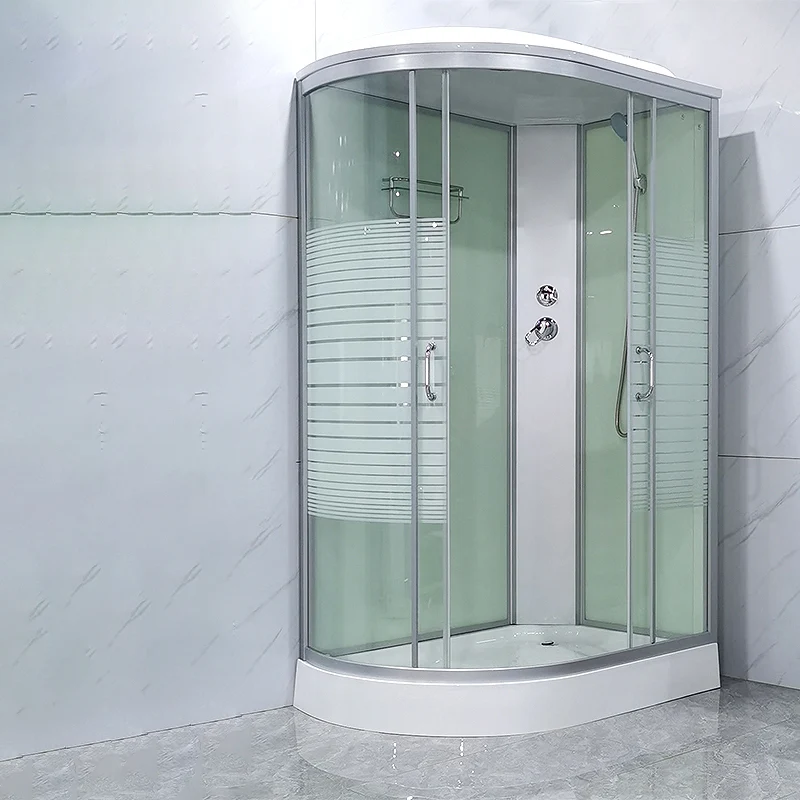 Round Shower Stall Tweevoudig Sliding Shower Stall Base Kit 43l