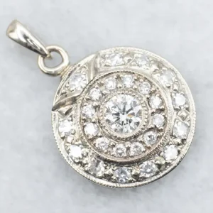 Rubber silentblok Sparkling Diamond Dubbel Halo Pendant