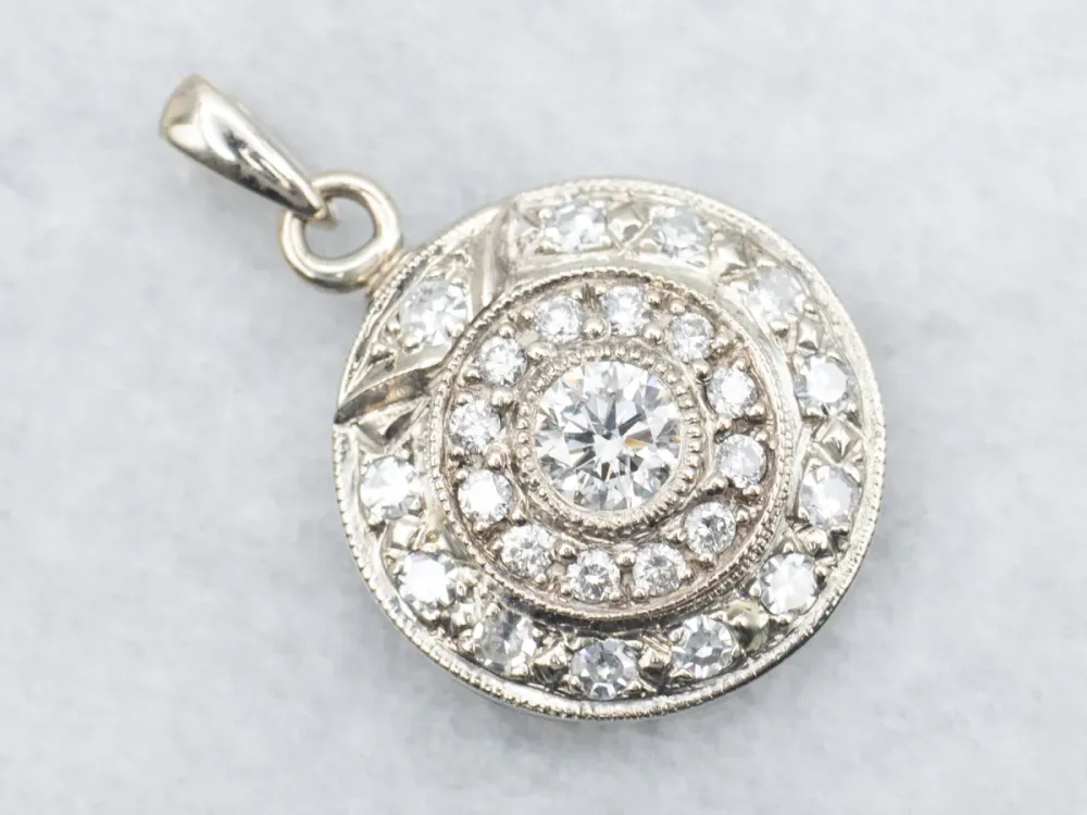 Rubber silentblok Sparkling Diamond Dubbel Halo Pendant