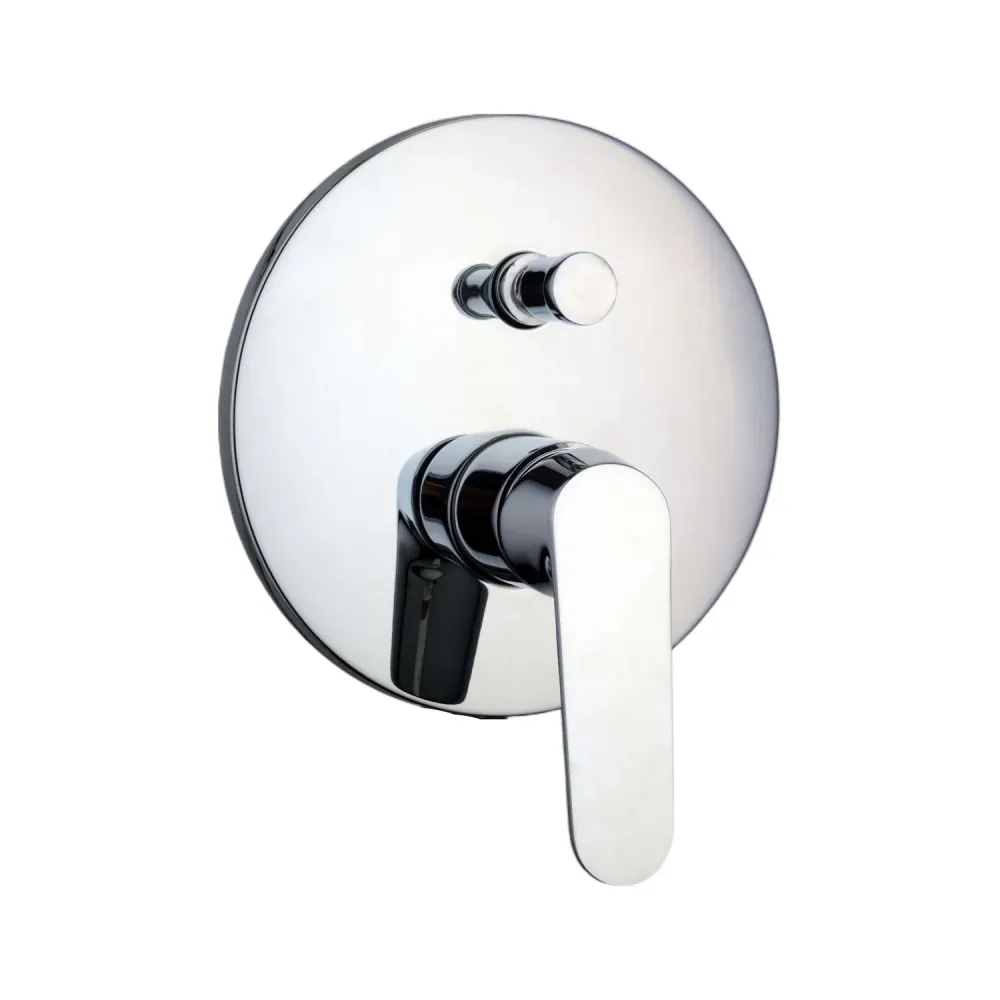 Shower kit two-way built- and 250mm round chrome-plated messing showerhead Echo
