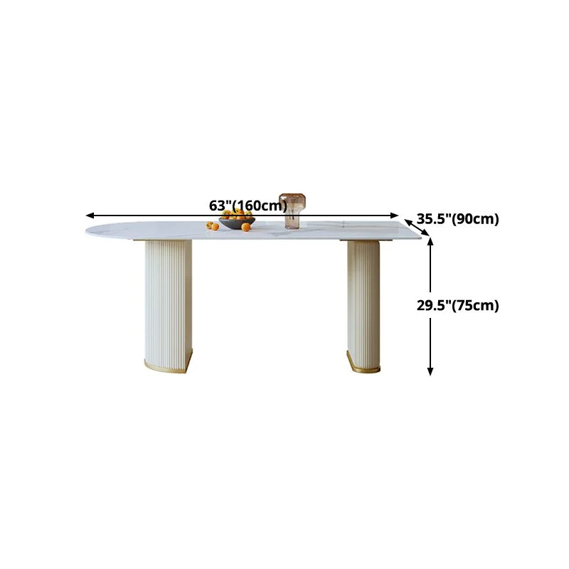 Stone Top Dining Table Modern Dining Table Tweemaal Pedestal Base 47