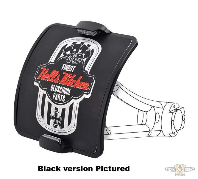 Twice-Clamp License Plate Base Plate Harley-Davidson met stofkap