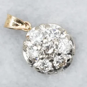 Twinkling Two Tone Diamond Cluster Pendant compatibel met Ford Focus MK3