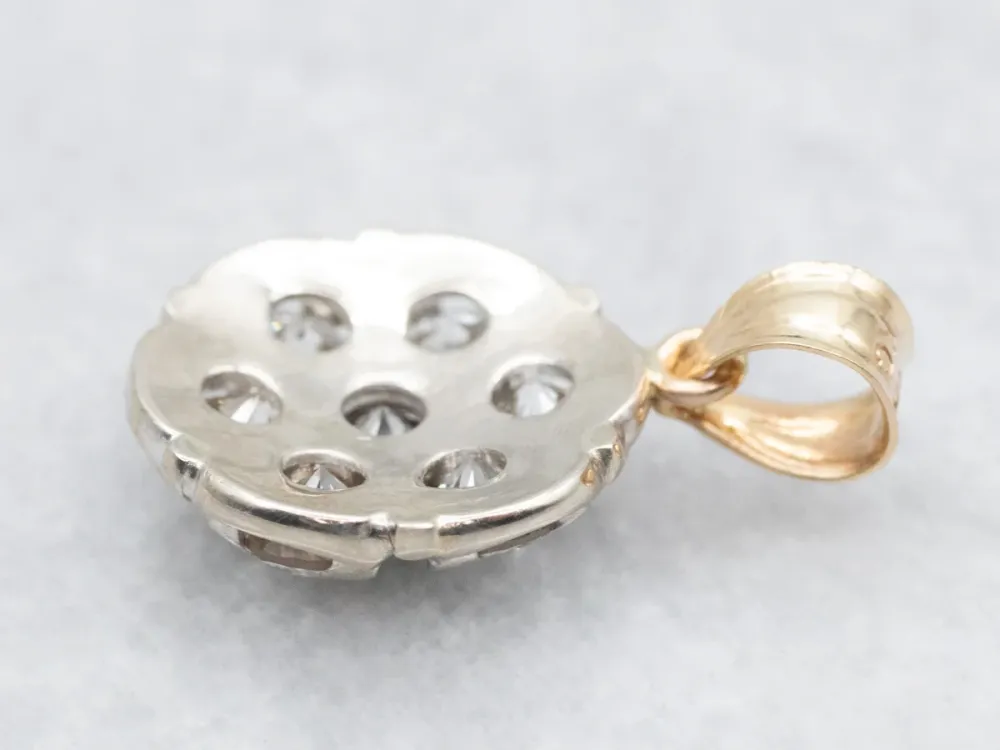 Twinkling Two Tone Diamond Cluster Pendant compatibel met Ford Focus MK3