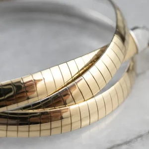 Two Tone Gouden Omega Chain