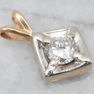 Two-Toned Verguld Diamond Pendant