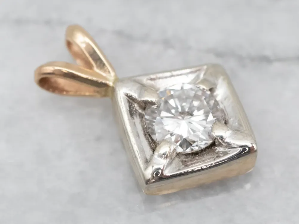 Two-Toned Verguld Diamond Pendant
