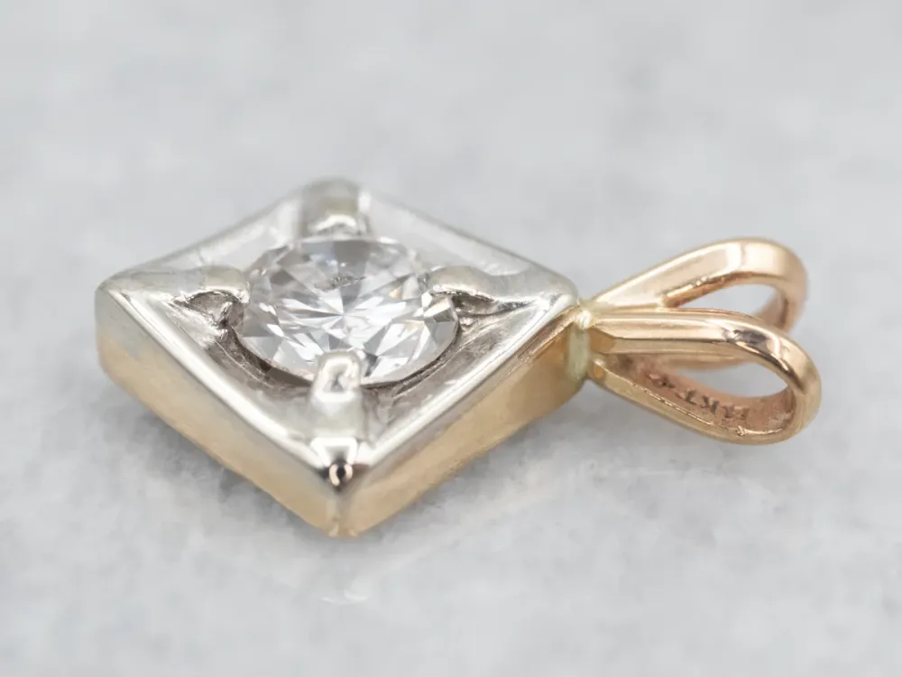 Two-Toned Verguld Diamond Pendant