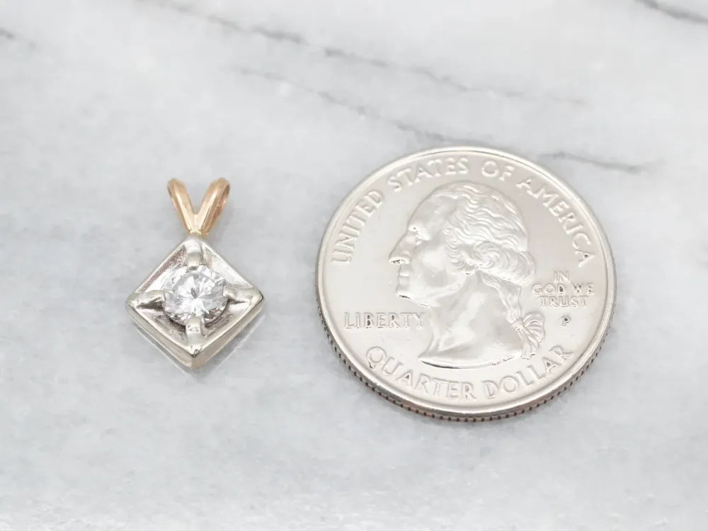 Two-Toned Verguld Diamond Pendant
