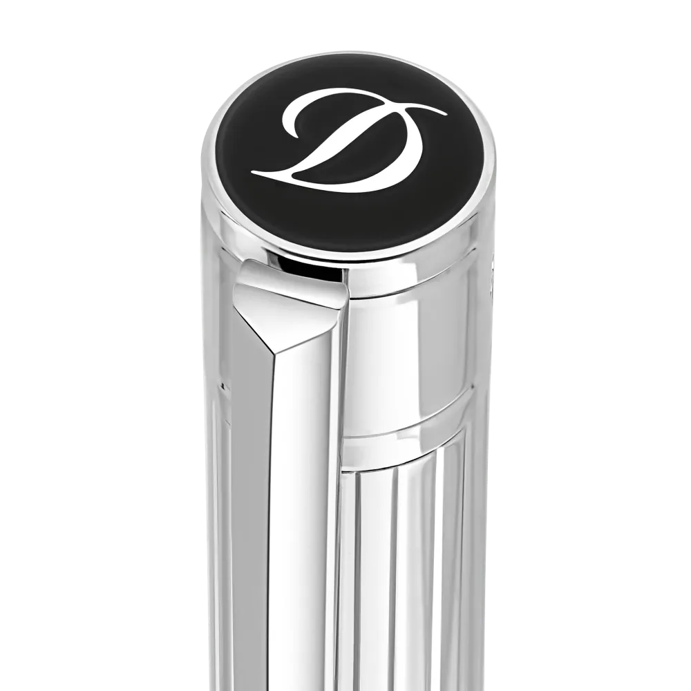 Veerpootlager S T Dupont D-Initial Ballpoint Pen - Duo Tone - Chroom Trim