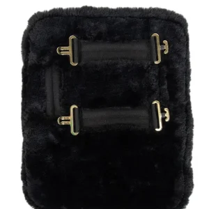 Vegan Sheepskin Chest Expander 2 Buckles koolzwart 1