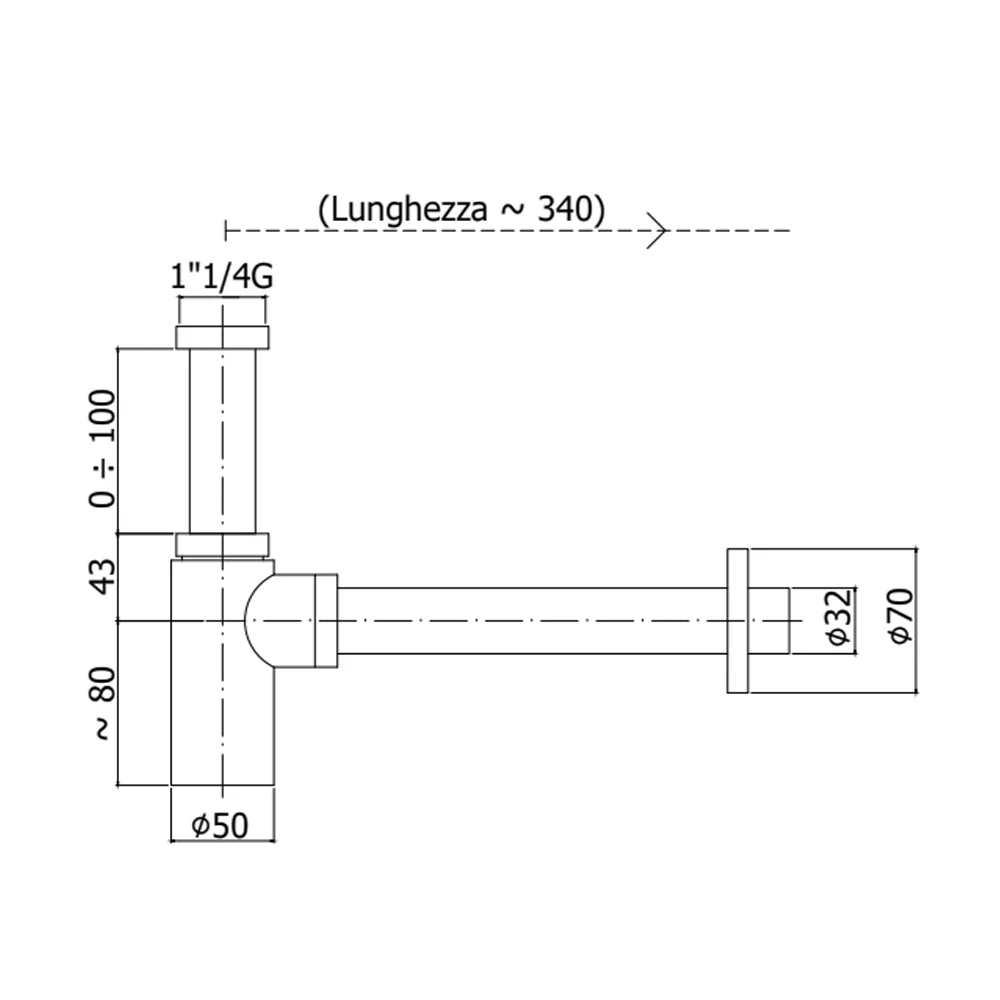 Zware Uitvoering Installation kit two sinks design siphon and click-clack drain plug