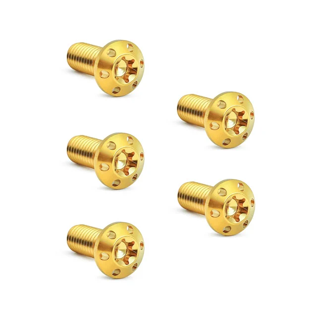 Arlen Ness, Kit De Pernos De Disco De Freno De Titanio Trasero Dorado Para Harley Davidson
