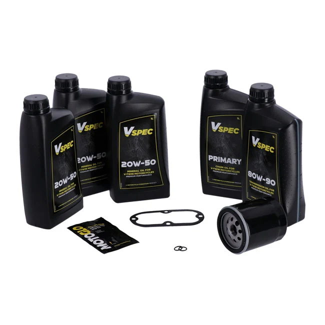 Kit Cambio Aceite 'Big Oil'. Mineral. Filtro Negro Para Harley Davidson Dyna, Softail
