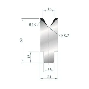 Part No. 3197 @ 805mm 60 Degree Die Insert (Segmented)