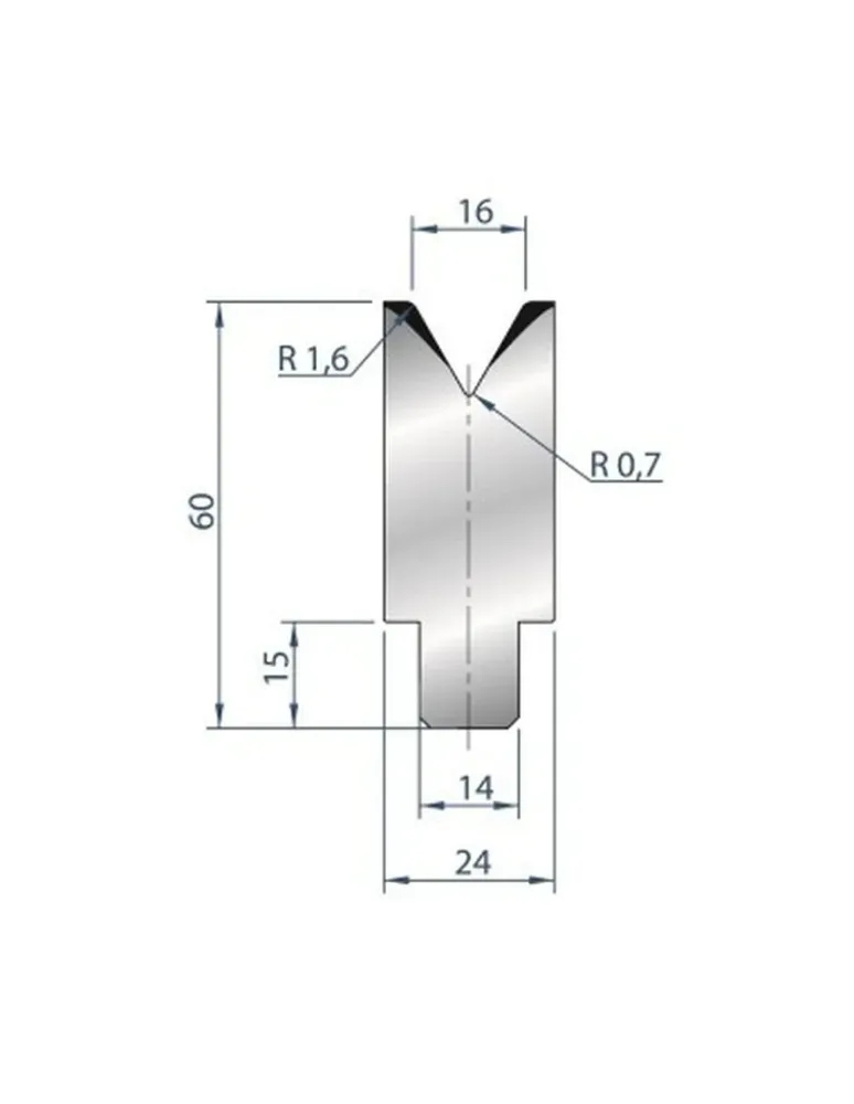Part No. 3197 @ 805mm 60 Degree Die Insert (Segmented)