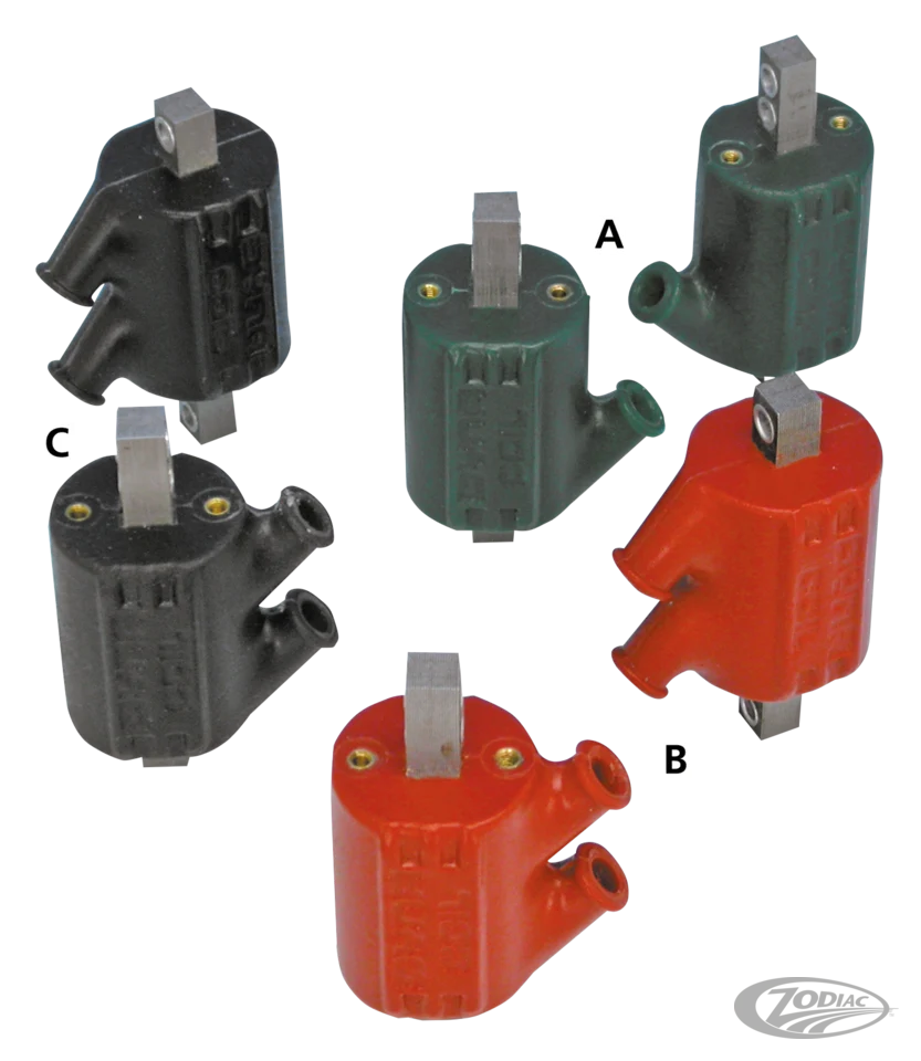 Spanrolset DYNA coil set 3.0 Ohm solo output angl Harley-Davidson