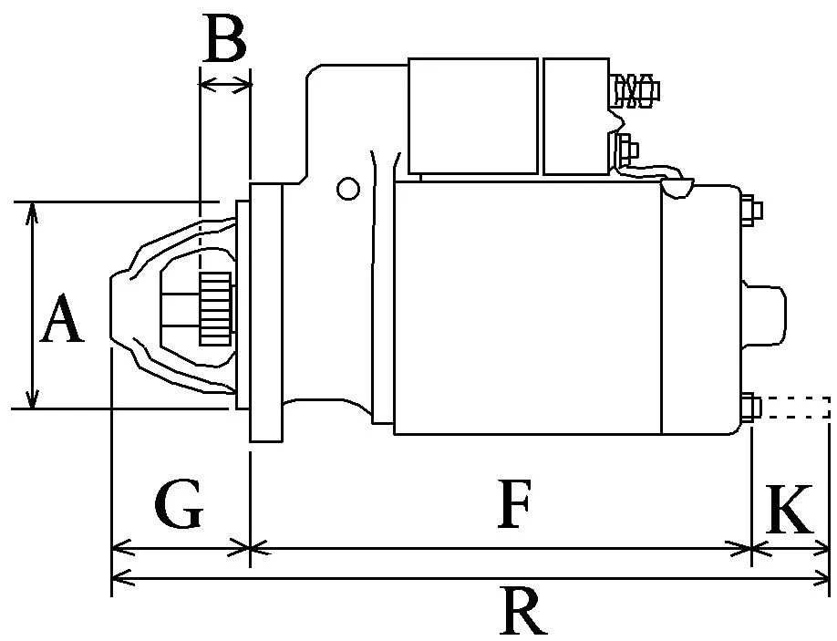 Volvo Penta MD2020 Starter Motor voor hoge elektrische belasting