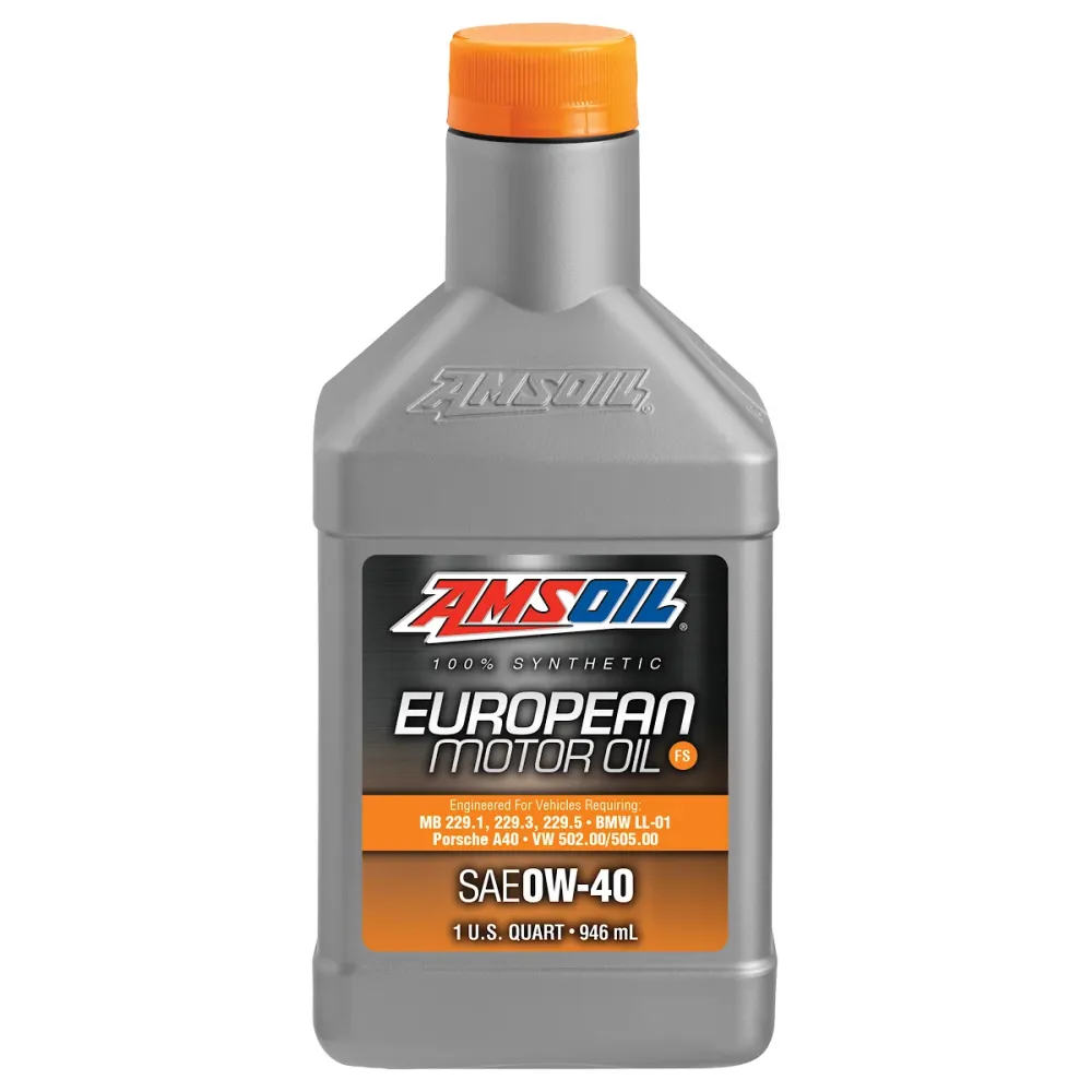 AMSOIL EUROPEAN SERIES 0W40 FS MB 229.1, 229.3, 229.5 - BMW LL-01 - PORSCHE A40 - VW 502.00/505.00 1/4G (0,946 L) met gelu...