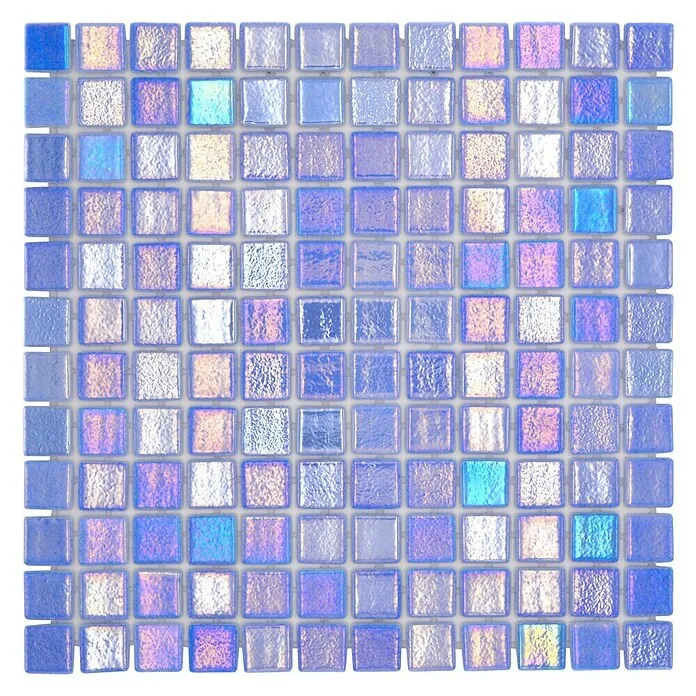 Mozaïektegel vierkant Eco Shell Azure VP55252PUR - 31,6 x 31,6 cm, Antraciet, Glanzend