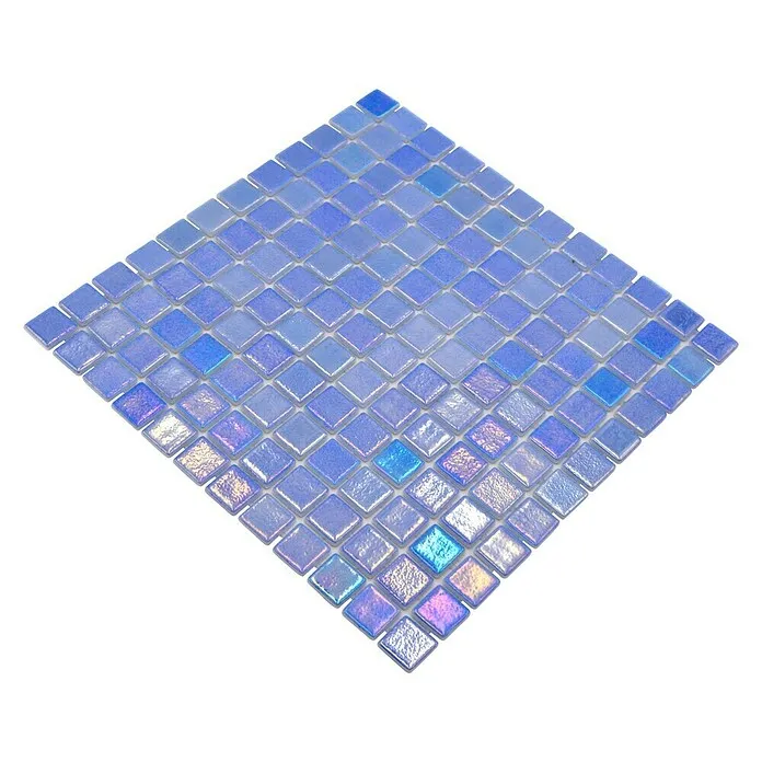 Mozaïektegel vierkant Eco Shell Azure VP55252PUR - 31,6 x 31,6 cm, Antraciet, Glanzend