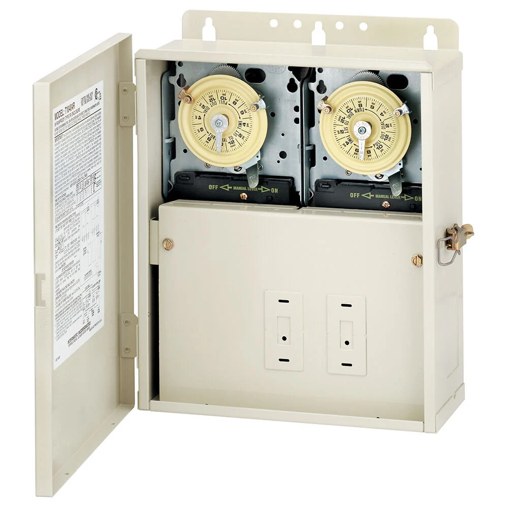 Intermatic - T10404R - Control Panel Two T104M Mechanisms