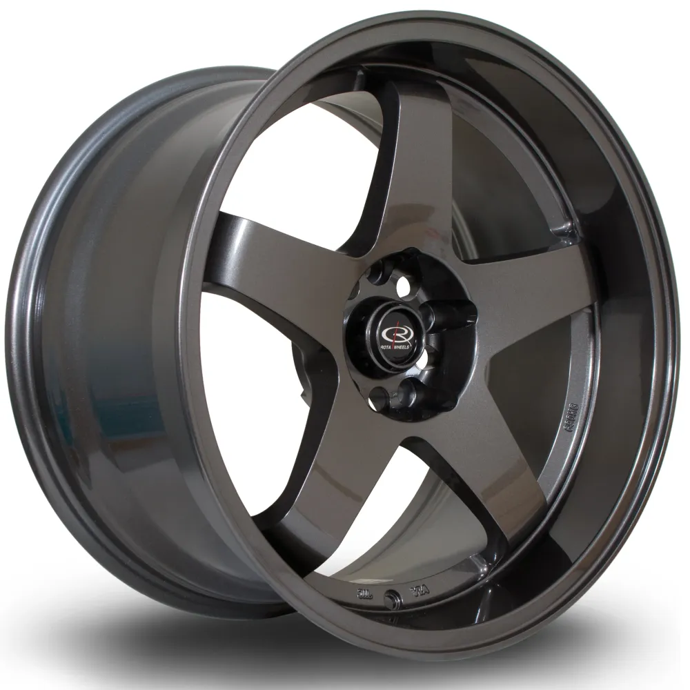 Rota GTR-D 18x10" 5x114.3 ET12, Gunmetal met snelle installatie