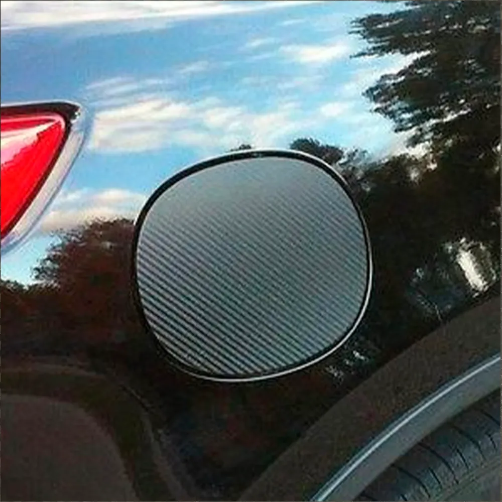 Black Grafiet Fiber Vinyl Gas Door Wrap