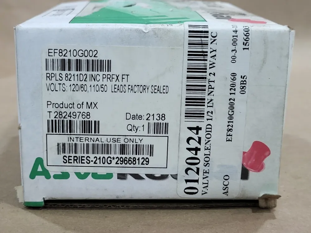 1/2" NPT 2-Way Solenoid Valve EF8210G002