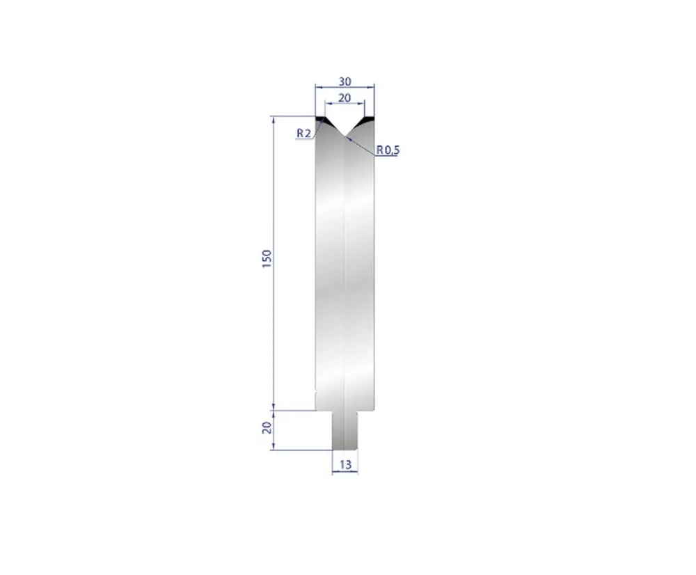 Part No. 3148 @ 500mm 86 Degree Solo V Die