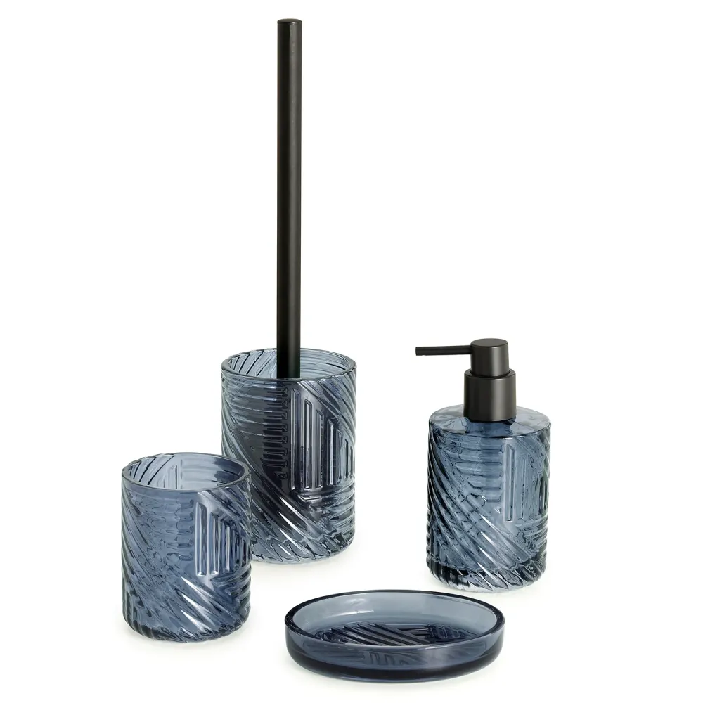 Glass toothbrush holder Gedy Corinne series - Blue