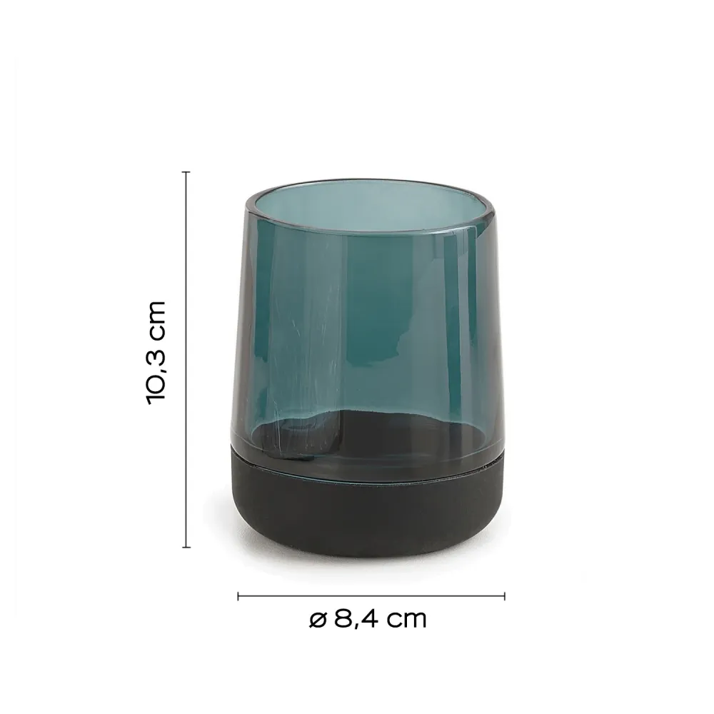Glass toothbrush holder Gedy Nicole series - Green
