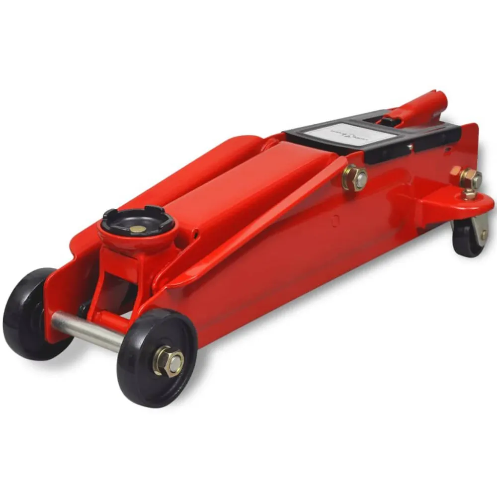 Hydraulische vloerkrik laag profiel 3 ton rood